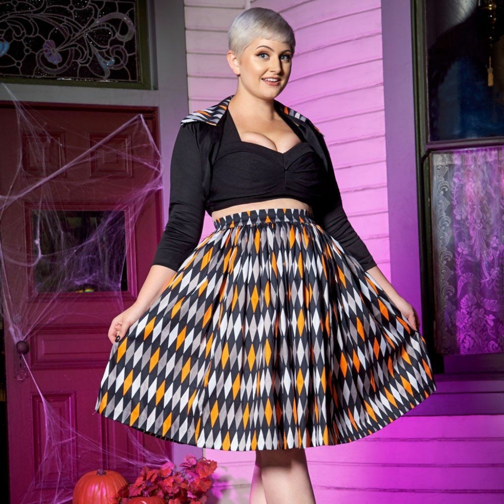 Halloween Harlequin Petite Jenny skirt